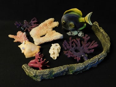 Coral, Seashell, Fish, and Marine Decor Items Fish Tank Aquarium Decoration