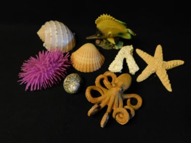 Decorative Sea-Inspired Figurines and Shells Fish Tank Aquarium Decoration