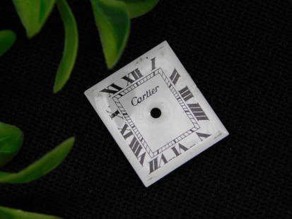 Cartier Watch Face With Roman Numerals Watchmaking Tools Vintage Antique: JOIN US NEXT WEEK FOR OVER 1000 LOTS OF WATCHMAKING TOOLS! Square-shaped watch face for Cartier. | - Features Roman numerals for hour markers. | - Notable for its black and white design. | - Central