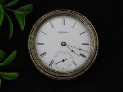Vintage Elgin Watch Co. Pocket Watch Movement Watchmaking Tools Vintage Antique: JOIN US NEXT WEEK FOR OVER 1000 LOTS OF WATCHMAKING TOOLS! Vintage Elgin Watch Co. pocket watch movement. | - Features Roman numerals on the dial with a sub-second dial. Sold as is; no case or