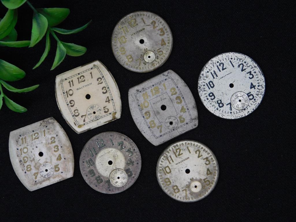 7 Vintage Waltham Watch Faces WATCHMAKER WATCHMAKING TOOLS (1 of 3)