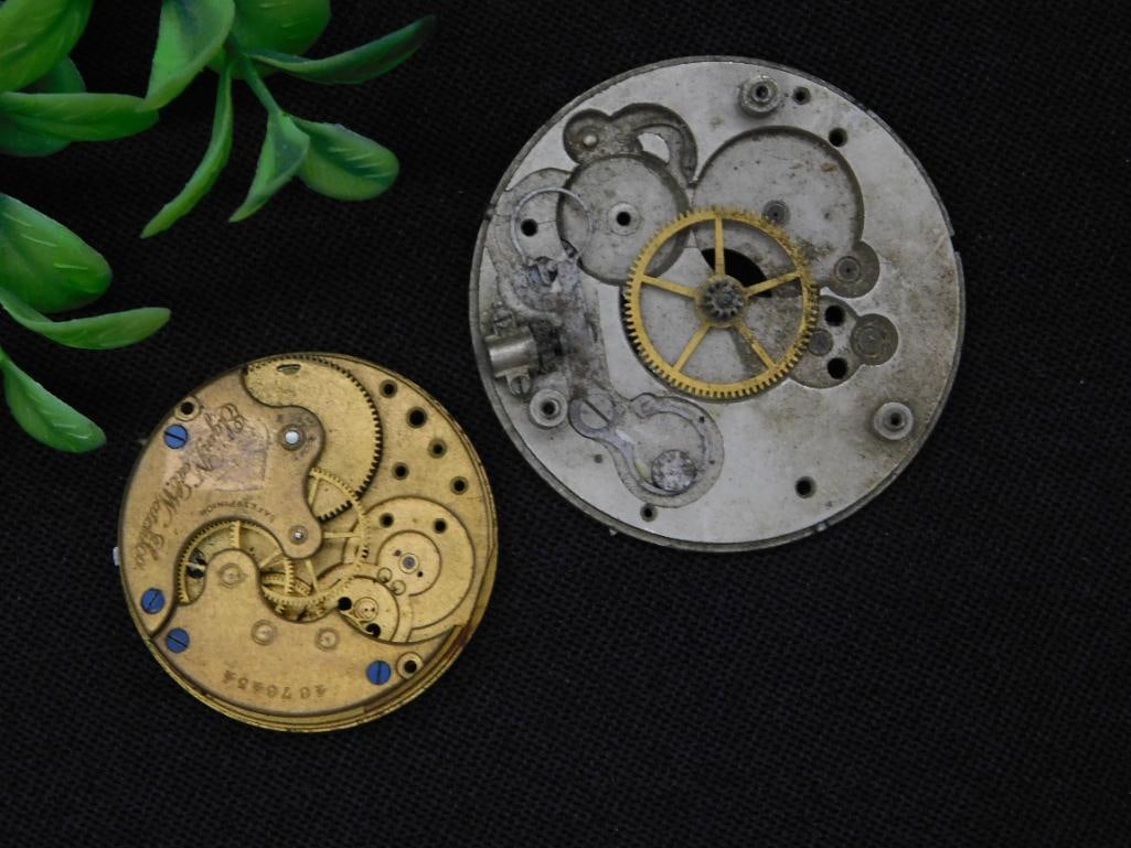 Vintage Watch Movements, One Gold-Tone, One Silver-Tone WATCHMAKER WATCHMAKING TOOLS (1 of 3)