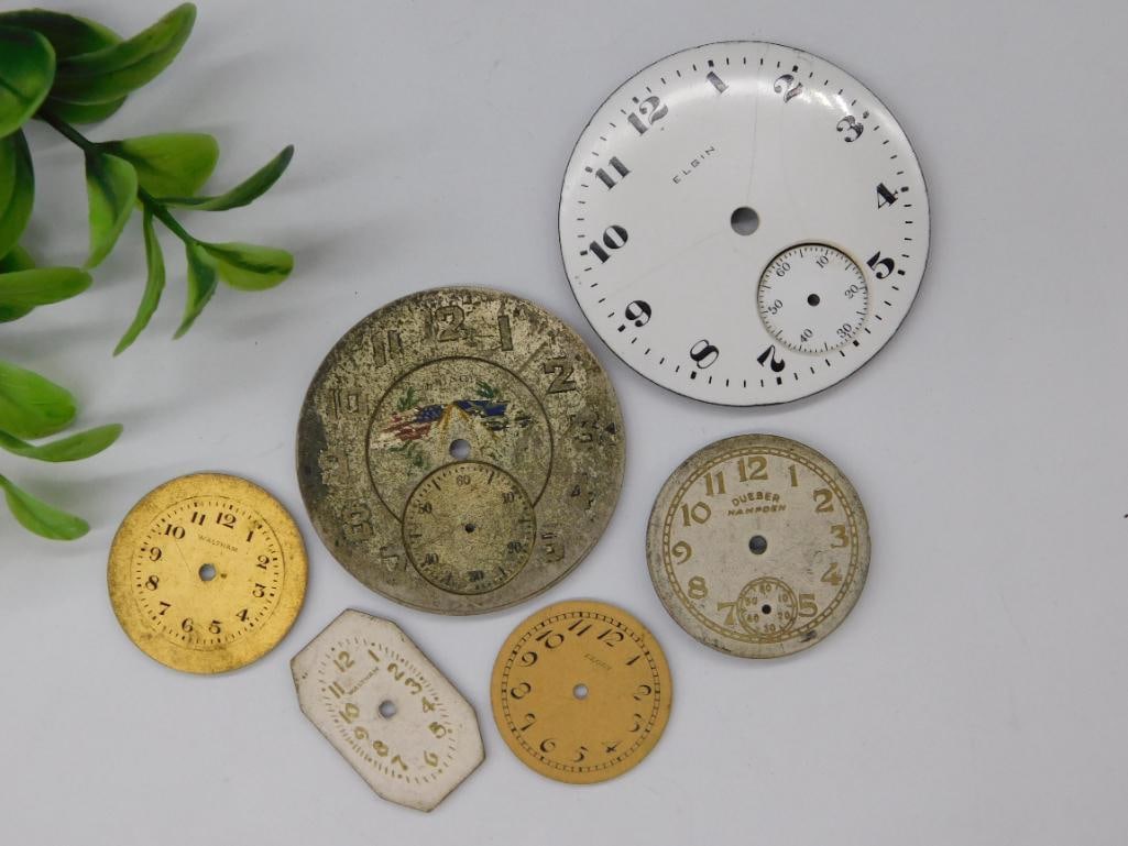 7 Vintage Watch Faces in Various Designs WATCHMAKER WATCHMAKING TOOLS (1 of 3)