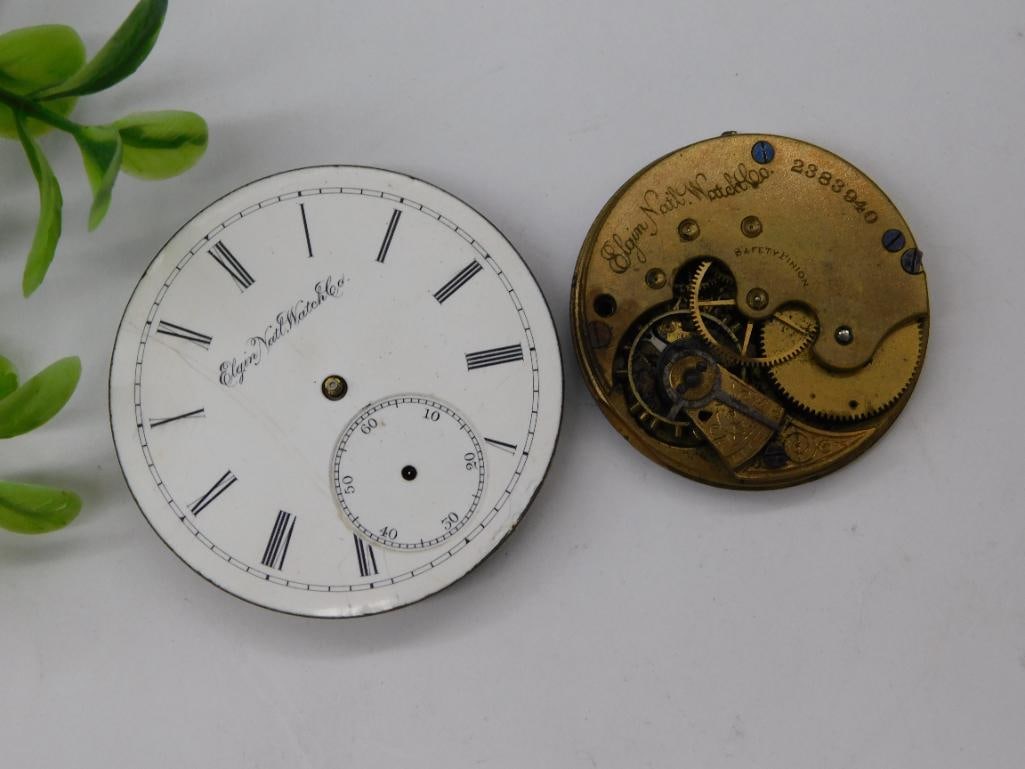Antique Elgin Pocket Watch Movements WATCHMAKER WATCHMAKING TOOLS (1 of 5)