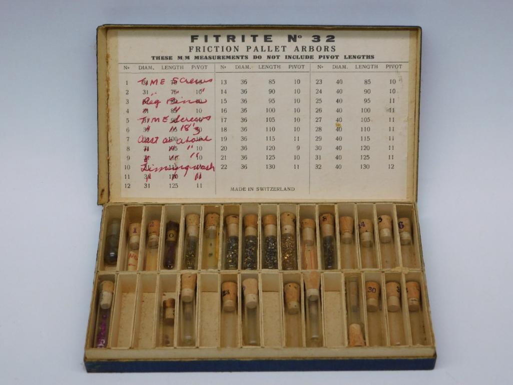 Fitrite No. 32 Friction Pallet Arbors Set ? Swiss Made WATCHMAKER WATCHMAKING TOOLS (1 of 4)
