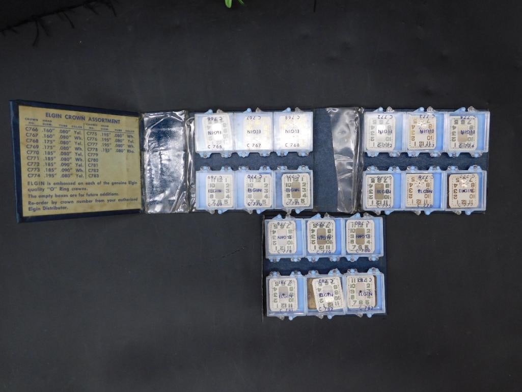 Elgin Crown Assortment Replacement Set WATCHMAKER WATCHMAKING TOOLS (1 of 6)