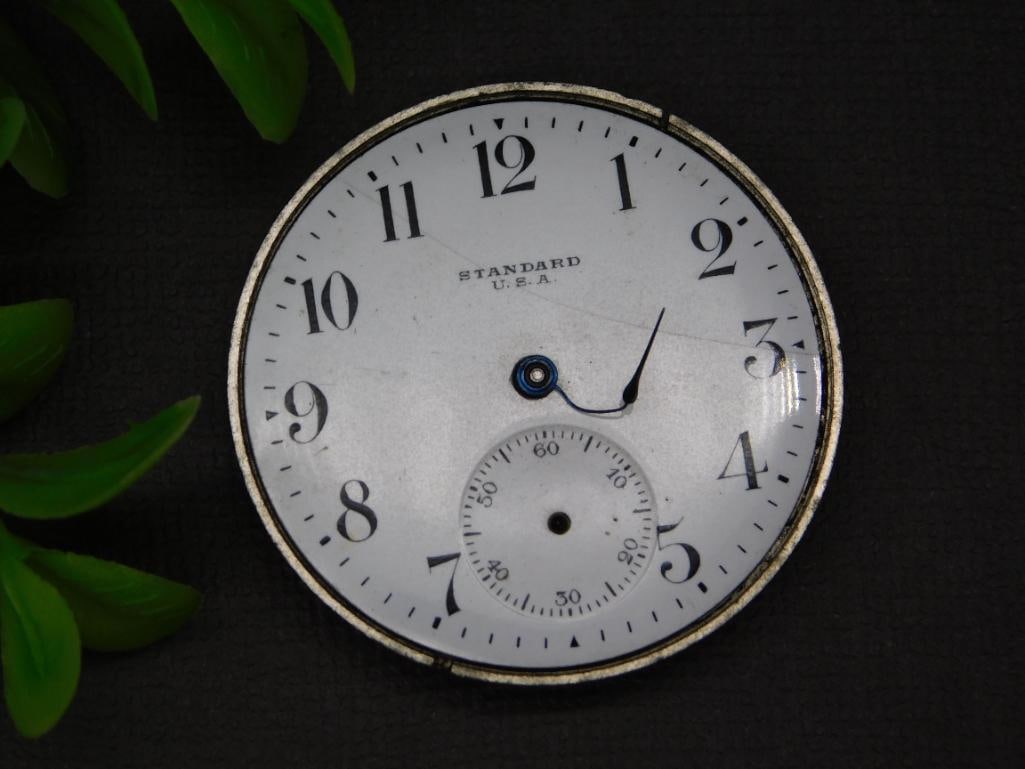 Vintage Standard USA Watch Dial and Movement WATCHMAKER WATCHMAKING TOOLS (1 of 3)
