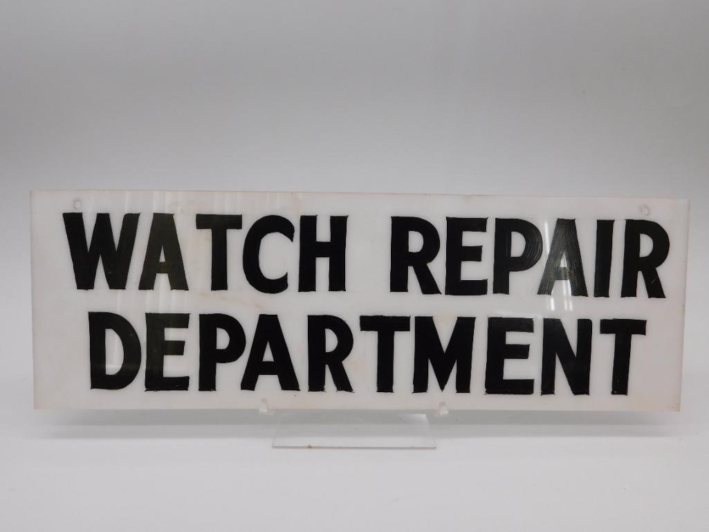 Vintage Watch Repair Department Sign (1 of 2)