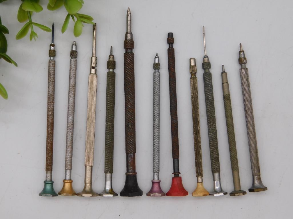 Vintage Watchmaker Screwdrivers 12 Pieces WATCHMAKER WATCHMAKING TOOLS (1 of 2)