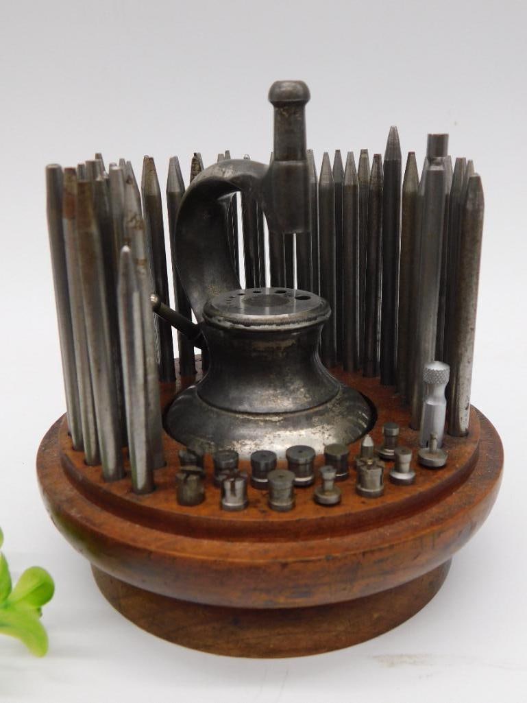 Vintage Staking Set Watchmaking Tool Set With Dies and Punches WATCHMAKER WATCHMAKING TOOL (1 of 6)