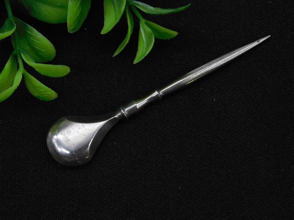 Silver Metal Tool with Teardrop Handle WATCHMAKER WATCHMAKING TOOL (1 of 2)