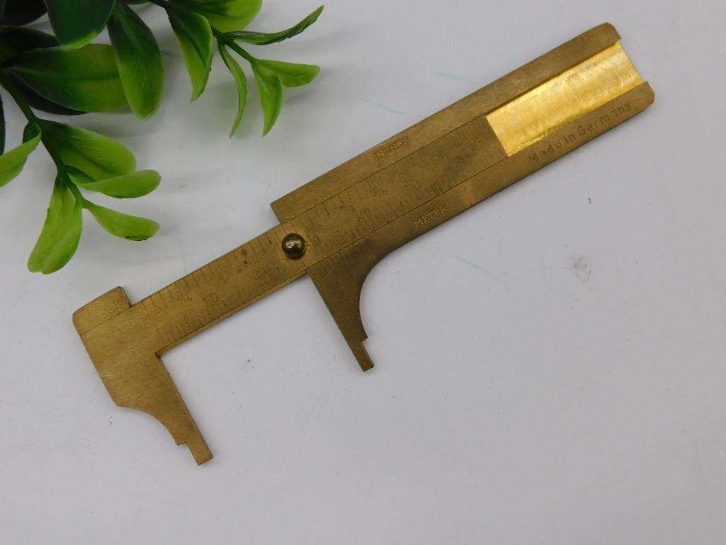 Vintage Brass Sliding Caliper ? Made in Germany WATCHMAKER WATCHMAKING TOOL (1 of 3)