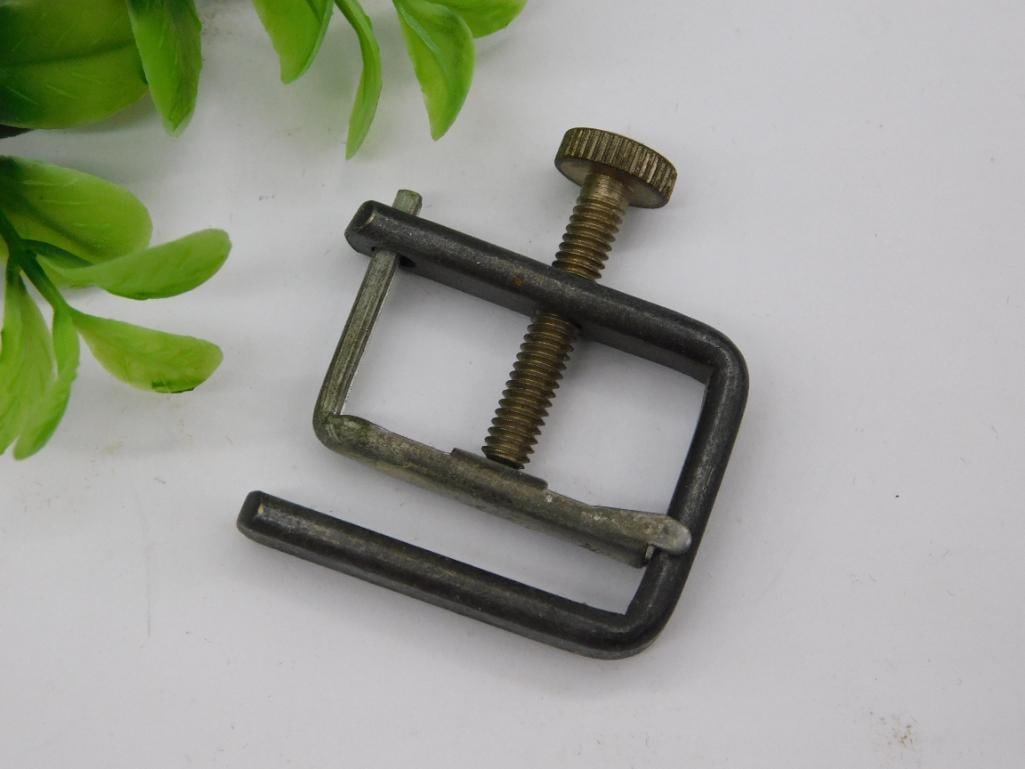 Vintage Mini Metal C-Clamp with Adjustable Screw WATCHMAKER WATCHMAKING TOOL (1 of 2)