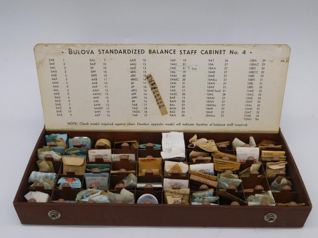 Bulova Standardized Balance Staff Cabinet No. 4 WATCHMAKER WATCHMAKING TOOL (1 of 5)