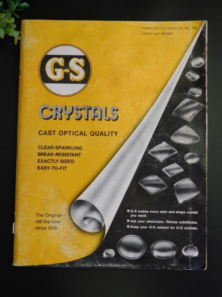 GS Crystals Catalog Cast Optical Quality WATCHMAKER WATCHMAKING TOOLS: - GS Crystals catalog showcasing cast optical-quality crystals. | - Includes detailed diagrams and specifications for various crystal types. | - Features information on clear-polished, break-resistant
