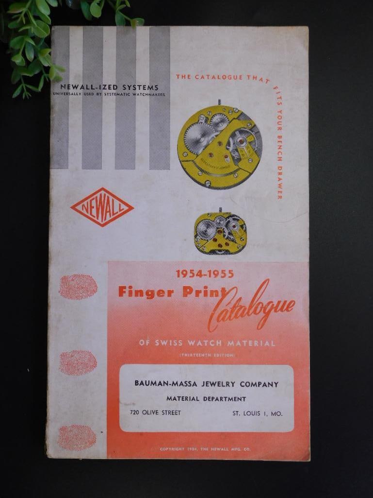 1954-1955 Finger Print Catalogue by Newall Mfg. Co. WATCHMAKER WATCHMAKING TOOLS (1 of 5)