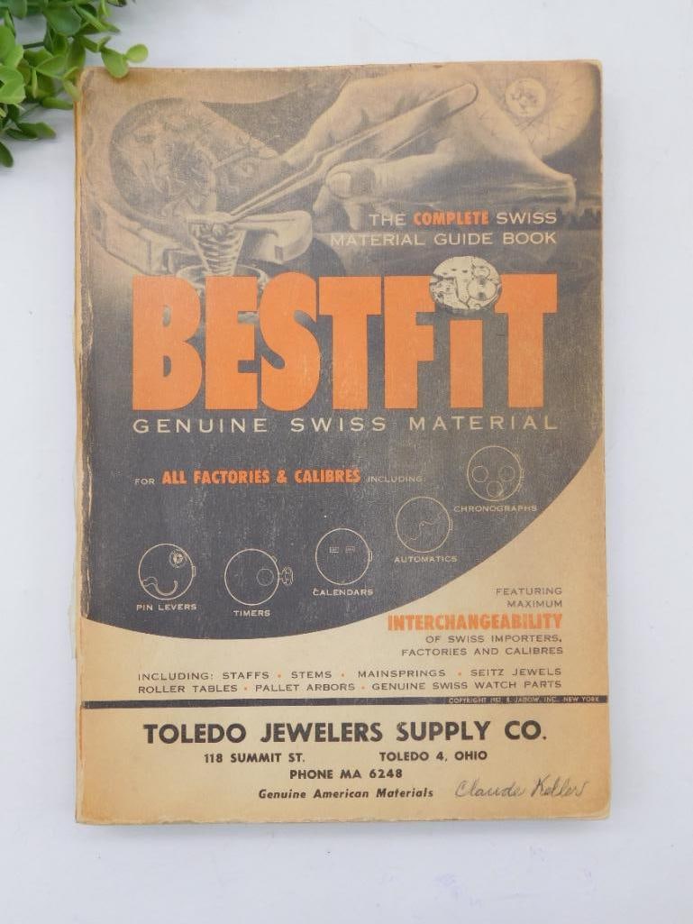 1952 Bestfit Genuine Swiss Material Guide Book WATCHMAKER WATCHMAKING TOOLS (1 of 5)