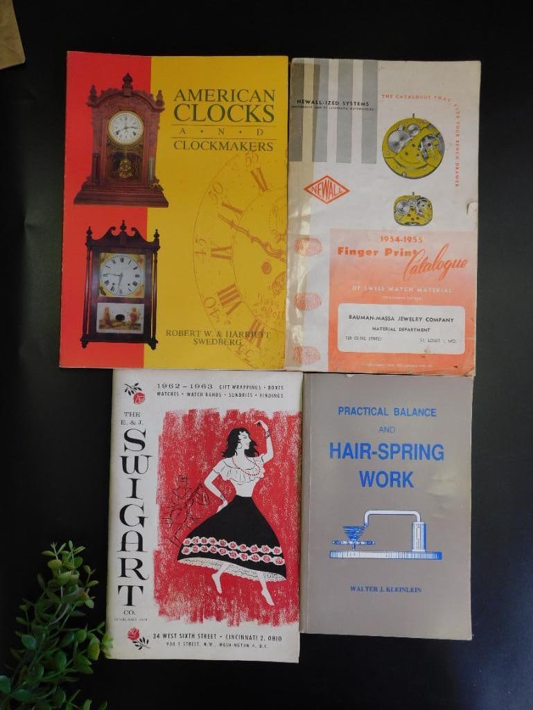 Four Antique and Vintage Horology Books WATCHMAKER WATCHMAKING TOOLS (1 of 5)