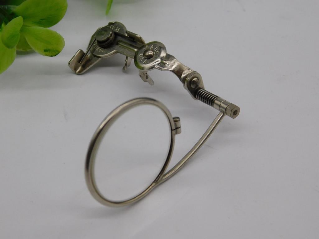 Vintage Single Clip-On Watchmaker Magnifier with Spring Mechanism WATCHMAKER WATCHMAKING TOOLS (1 of 3)