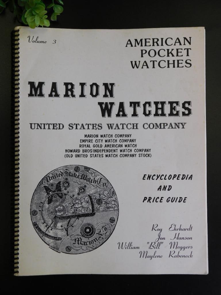 Marion Watches Volume 3: Encyclopedia and Price Guide Book WATCHMAKER WATCHMAKING TOOLS (1 of 5)