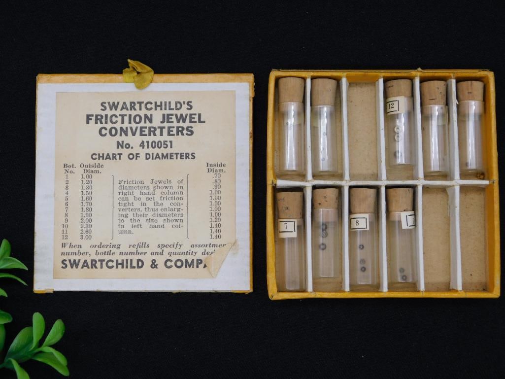 Swartchilds Friction Jewel Converters Set with Chart WATCHMAKER WATCHMAKING TOOLS (1 of 3)