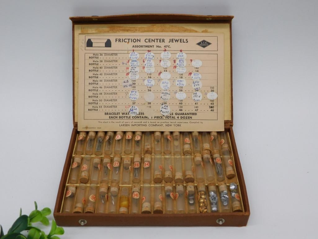 Vintage Center Jewel Assortment No. 47C in Case WATCHMAKER WATCHMAKING TOOLS (1 of 4)