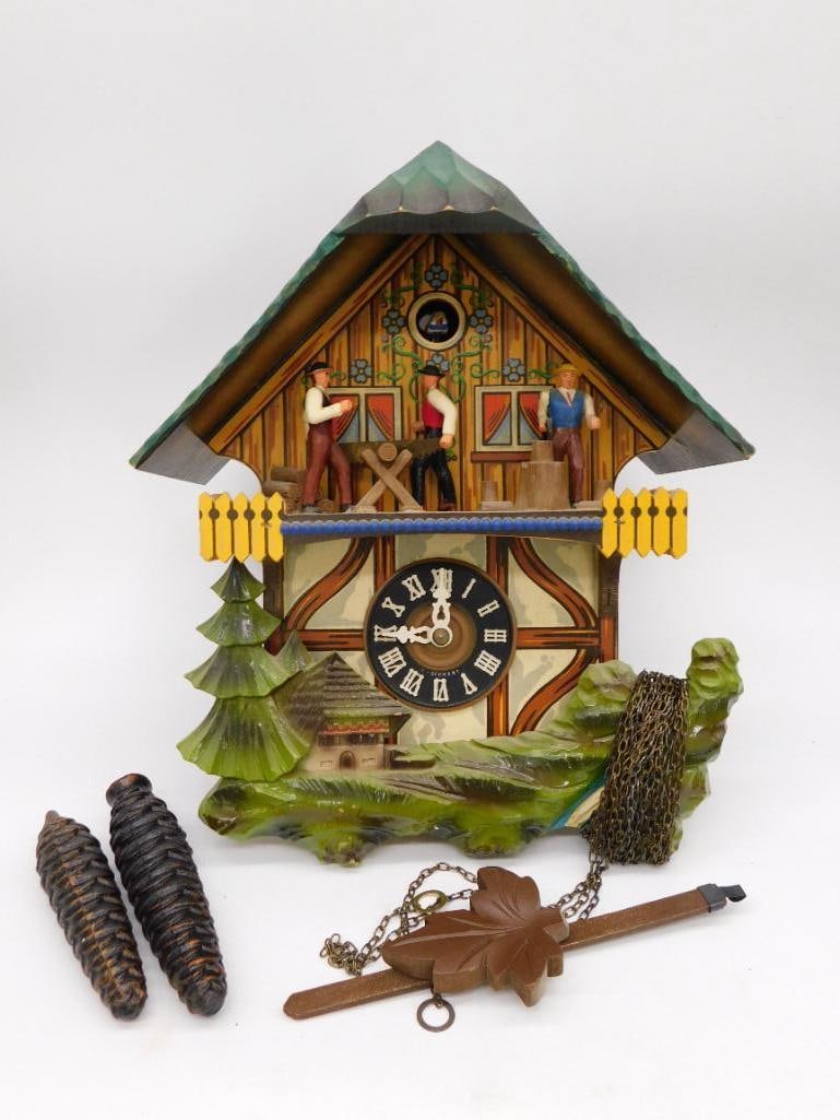 Vintage West German Cuckoo Clock with Dancing Figures WATCHMAKER WATCHMAKING TOOLS (1 of 5)