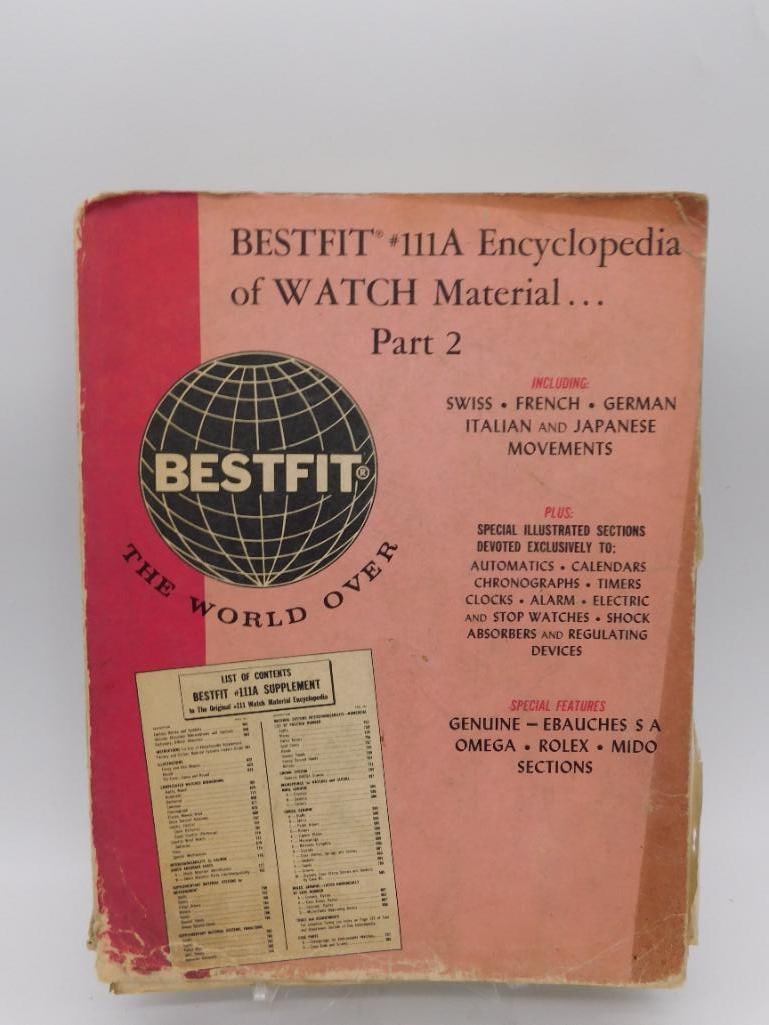 Bestfit 111A Encyclopedia of Watch Material, Part 2 Book WATCHMAKER WATCHMAKING TOOLS (1 of 7)