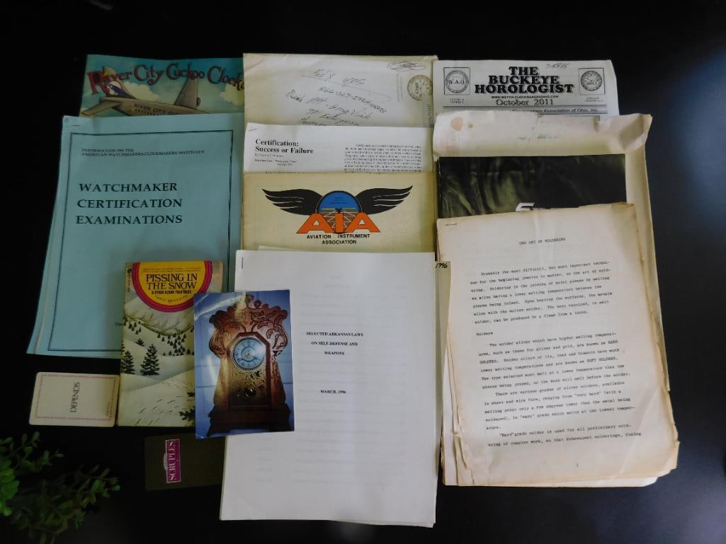 Watchmaker and Historical Ephemera (1 of 5)