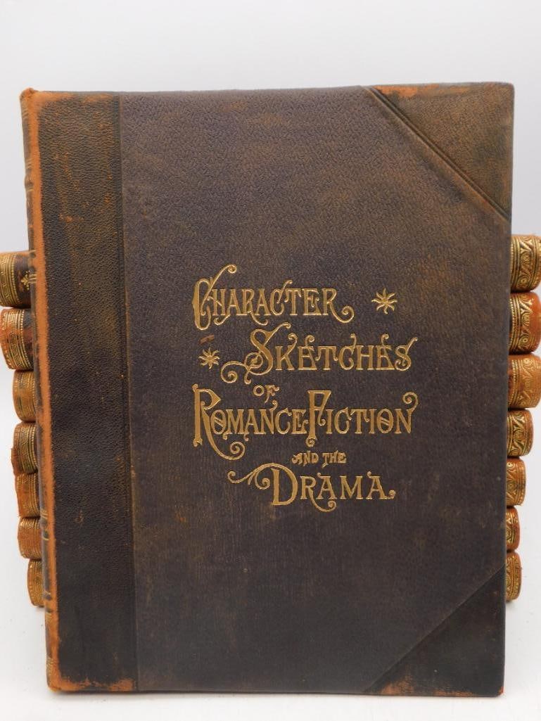 Vintage Set: Character Sketches of Romance, Fiction, and Drama Book Set (1 of 13)