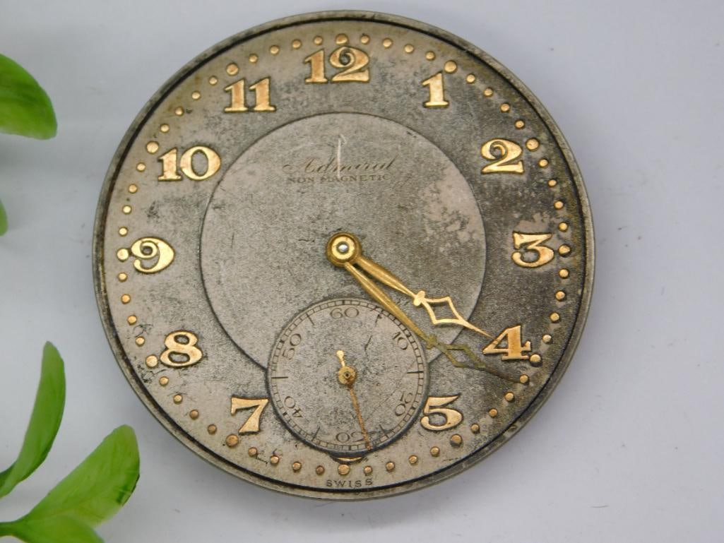 Vintage Swiss Pocket Watch Movement with Dial WATCHMAKER WATCHMAKING TOOLS (1 of 4)