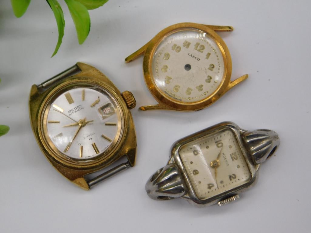Vintage Lot of 3 Watches: Seiko, Lanco, and Unbranded WATCHMAKER WATCHMAKING TOOLS (1 of 6)