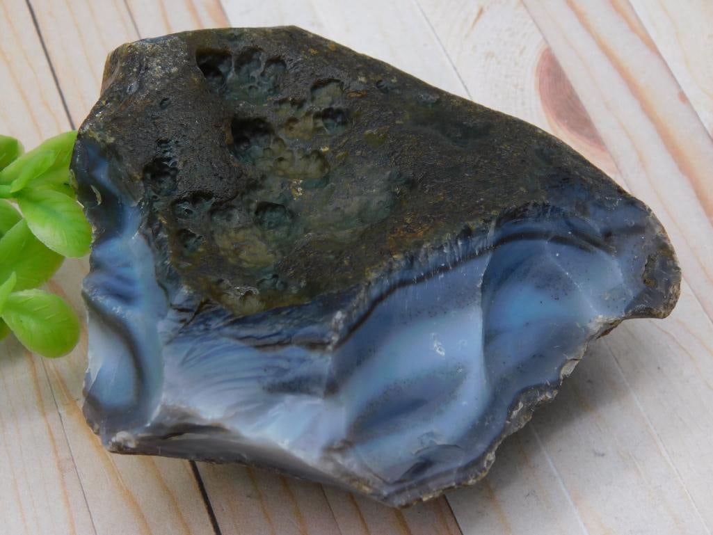 BLACK SKIN AGATE ROCK STONE LAPIDARY SPECIMEN (1 of 3)