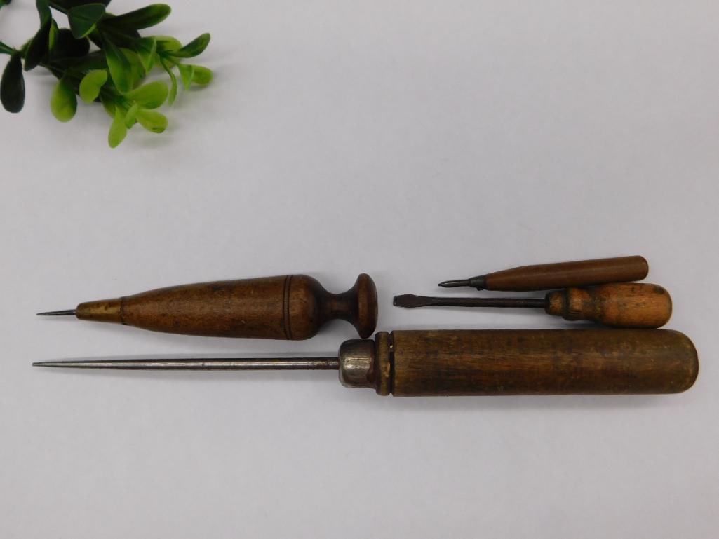 Vintage Hand Tools with Wooden Handles WATCHMAKER WATCHMAKING TOOLS (1 of 3)