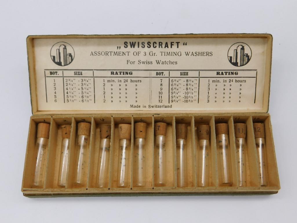 Swisscraft Timing Washers for Swiss Watches in Box WATCHMAKER WATCHMAKING TOOLS (1 of 3)