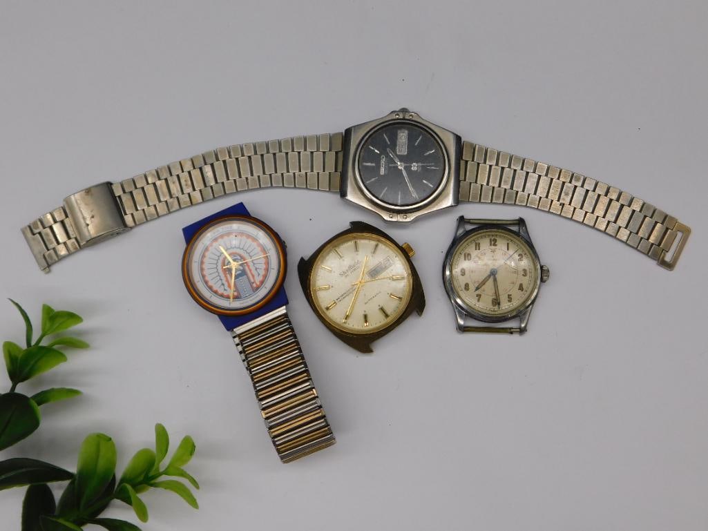 Four Vintage Wristwatches: Mixed Brands and Styles WATCHMAKER WATCHMAKING TOOLS (1 of 5)