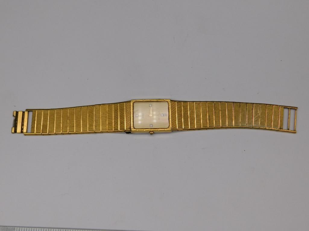 Vintage Gold-Tone Mens Rectangle Wristwatch WATCHMAKER WATCHMAKING TOOLS (1 of 5)