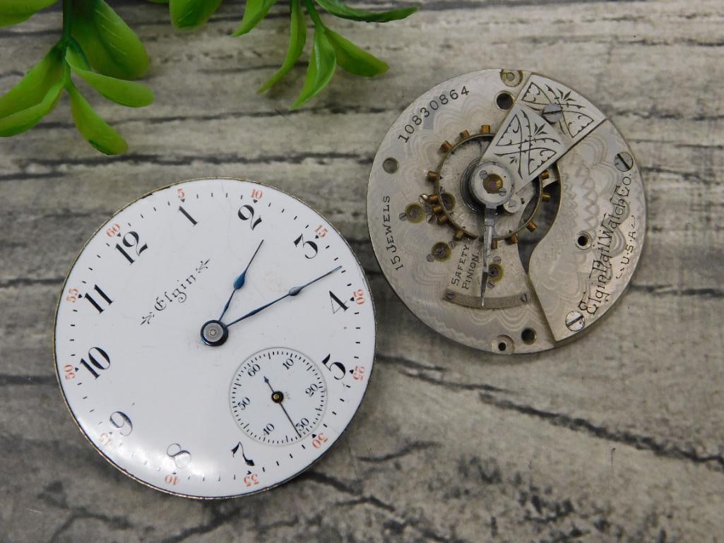 Elgin 15-Jewel Pocket Watch Movement and Dial WATCHMAKER WATCHMAKING TOOLS (1 of 3)
