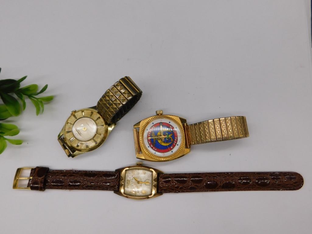 Vintage Mens Wristwatches with Gold Tone WATCHMAKER WATCHMAKING TOOLS (1 of 6)