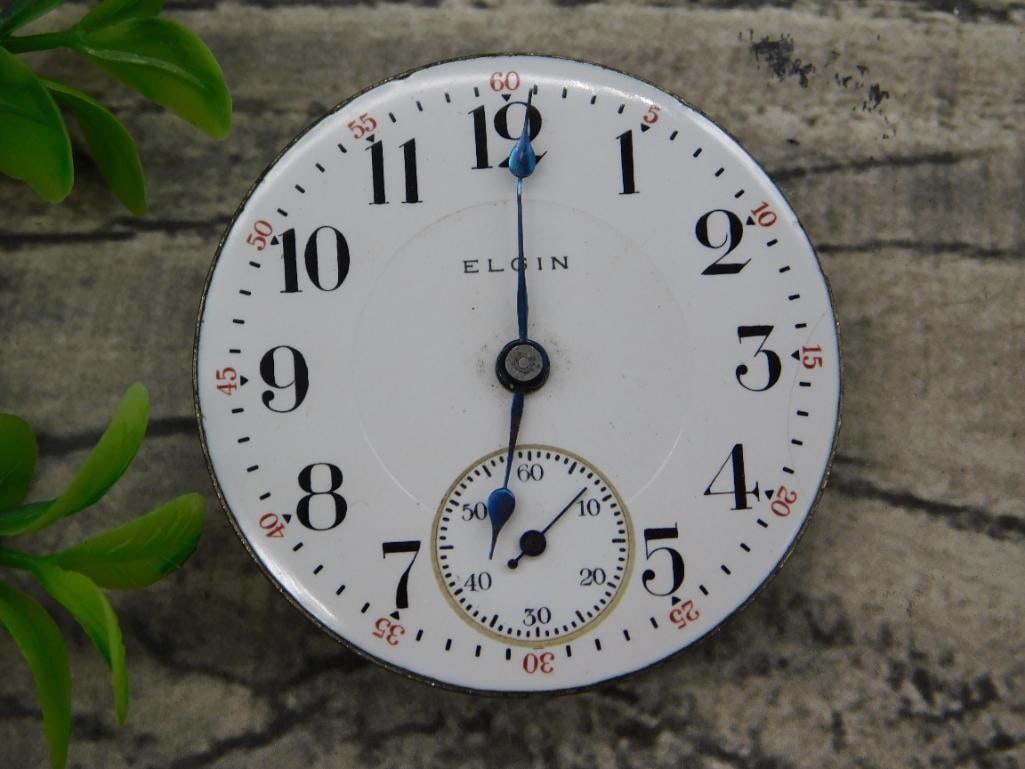 Elgin National Watch Co. 17-Jewel Pocket Watch Movement WATCHMAKER WATCHMAKING TOOLS (1 of 2)