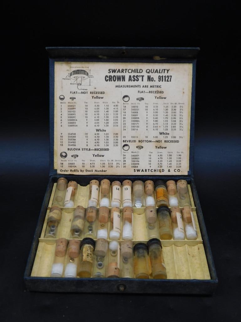 Vintage Watchmakers Swartchild Crown Assortment Kit (1 of 3)