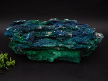 Malachite and Azurite Stalactite Rock Stone Lapidary Specimen