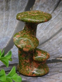 Unakite Mushroom Statue Rock Stone Lapidary Specimen