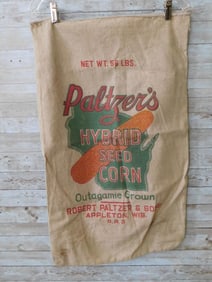 Paltzers Hybrid Seed Corn Burlap Sack