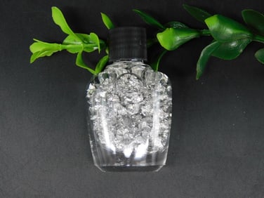 SILVER FLAKES IN BOTTLE ROCK STONE LAPIDARY SPECIMEN