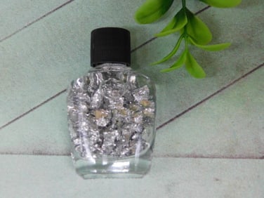 SILVER FLAKES IN BOTTLE ROCK STONE LAPIDARY SPECIMEN