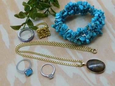 MIXED JEWELRY LOT ROCK STONE LAPIDARY SPECIMEN