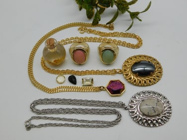 MIXED JEWELRY LOT ROCK STONE LAPIDARY SPECIMEN