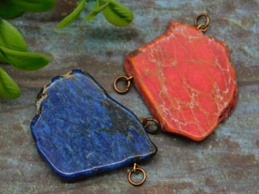 IMPRESSION JASPER PENDANTS ROCK STONE LAPIDARY SPECIMEN