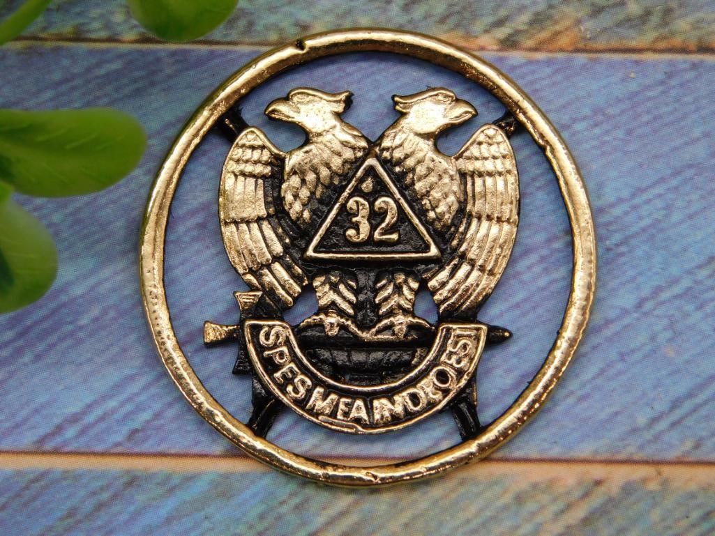 SCOTTISH RITE CUT COIN COLLECTIBLE: SCOTTISH RITE CUT COIN COLLECTIBLE
